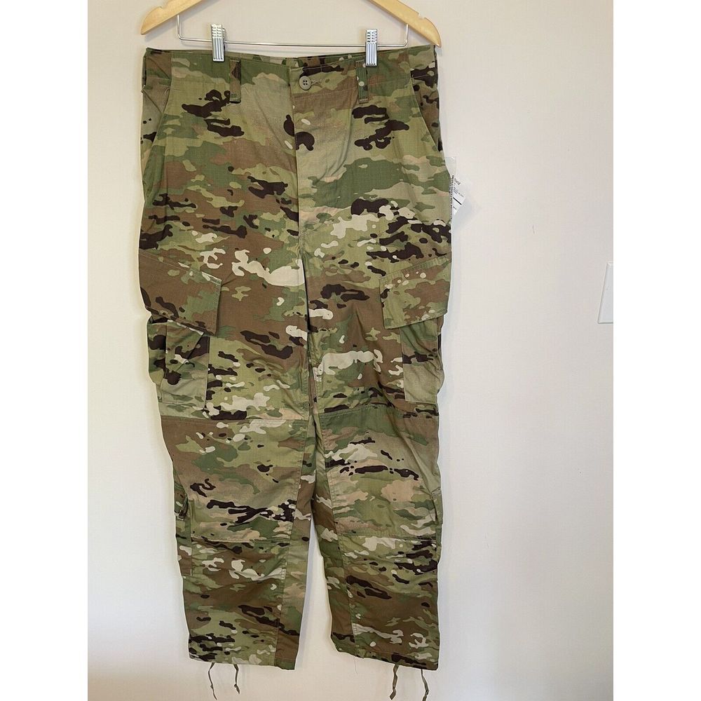 US Army Camo Pants Trousers w/insect Shield - MED - Long - NEW  8415016234187‎